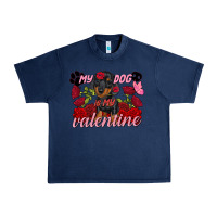 Navy my dog is my valentine valentine's day Urban Heavy Tee - FaDigitalArtStudio