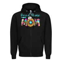 Black proud nurse mom Zipper Hoodie - JahusDesignShop