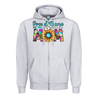 Heather Grey proud nurse mom Zipper Hoodie - JahusDesignShop