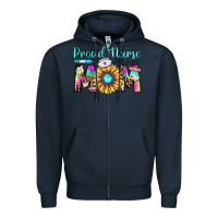 Navy proud nurse mom Zipper Hoodie - JahusDesignShop