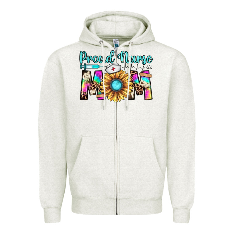 Proud Nurse Mom Zipper Hoodie by JahusDesignShop | Teevron