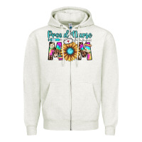 Oatmeal Heather proud nurse mom Zipper Hoodie - JahusDesignShop