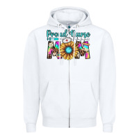 White proud nurse mom Zipper Hoodie - JahusDesignShop