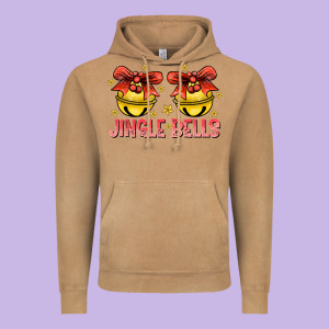 Jingle Bells Vintage Hoodie Designed By Cowhidedigitalart