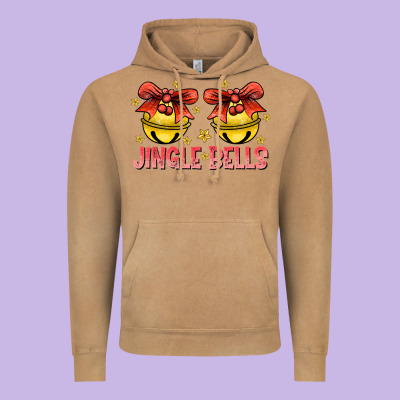 Jingle Bells Vintage Hoodie Designed By Cowhidedigitalart