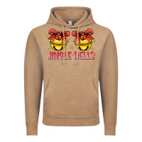 Vintage Coffee Jingle Bells Vintage Hoodie - CowhideDigitalArt