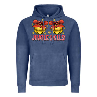 Vintage Denim Jingle Bells Vintage Hoodie - CowhideDigitalArt