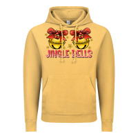 Vintage Mustard Jingle Bells Vintage Hoodie - CowhideDigitalArt