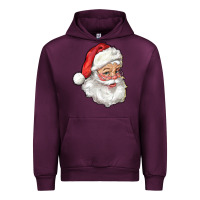 Mauve Wine Santa Claus Urban Hoodie - RanaPortraitStore