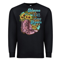 Black Blame It All On My Roots Premium Sweatshirt - JahusDesignShop