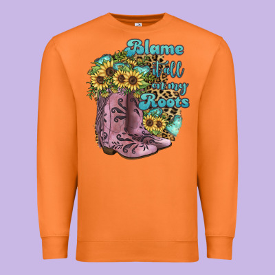 Blame It All On My Roots Premium Sweatshirt Designed By Jahusdesignshop