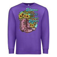 Purple Blame It All On My Roots Premium Sweatshirt - JahusDesignShop