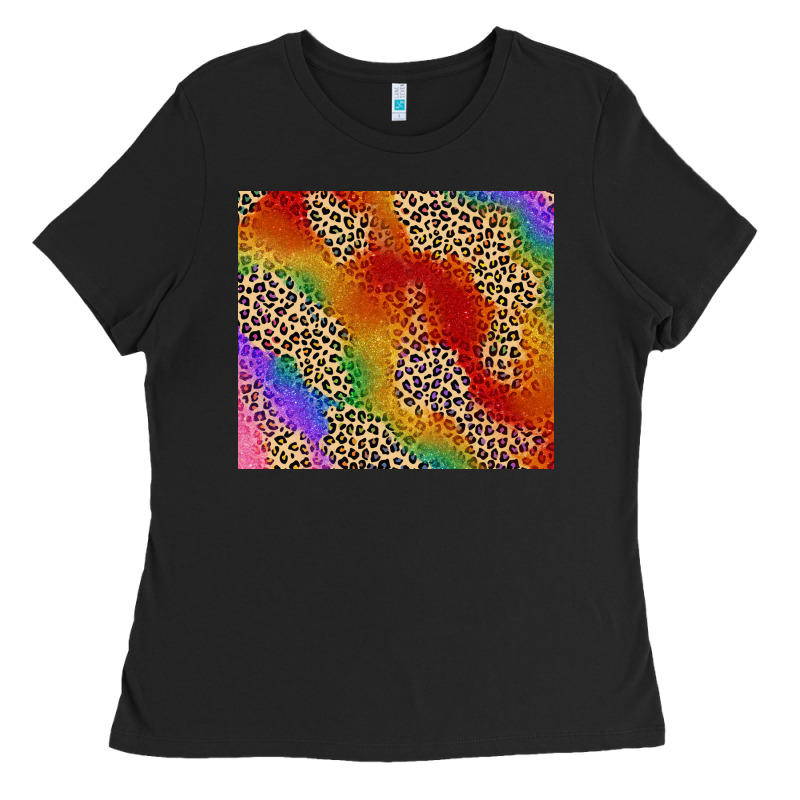 Pride Rainbow Leopard Design Ladies Tee by FaDigitalArtStudio | Teevron