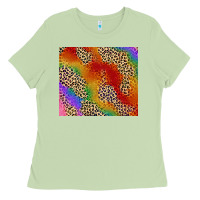 Matcha Pride rainbow leopard design Ladies Tee - FaDigitalArtStudio