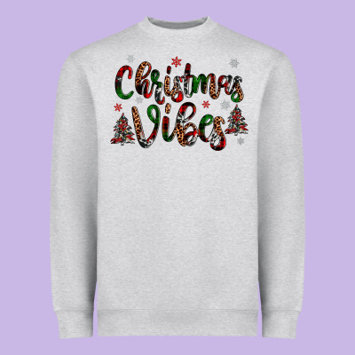 Christmas Vibes Heavyweight Sweatshirt Designed By Jahusdesignshop