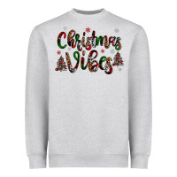 Heather Grey christmas vibes Heavyweight Sweatshirt - JahusDesignShop