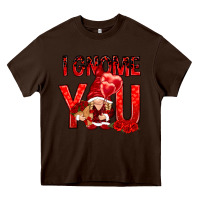 Chocolate Brown I gnome you with roses Valentine's Day Heavy Core Tee - HowdyJamesFarm