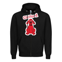 Black clifford the big red dog 98093899 Zipper Hoodie - linhVisuals