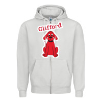 Dove Grey clifford the big red dog 98093899 Zipper Hoodie - linhVisuals