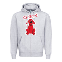 Heather Grey clifford the big red dog 98093899 Zipper Hoodie - linhVisuals