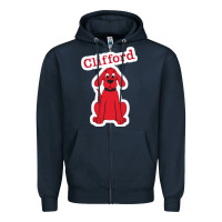 Navy clifford the big red dog 98093899 Zipper Hoodie - linhVisuals