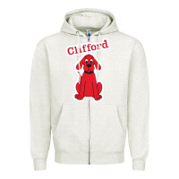 Oatmeal Heather clifford the big red dog 98093899 Zipper Hoodie - linhVisuals