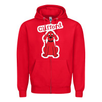 Red clifford the big red dog 98093899 Zipper Hoodie - linhVisuals