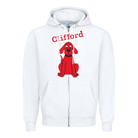 White clifford the big red dog 98093899 Zipper Hoodie - linhVisuals
