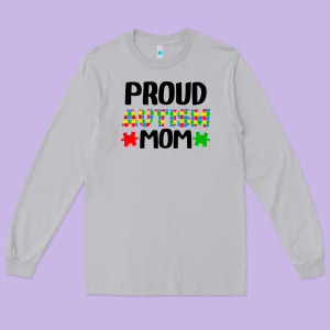 Autism Awareness Puzzle Theme Long Sleeve Tee Designed By Cowhidedigitalart