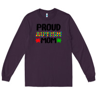 Plum autism awareness puzzle theme Long Sleeve Tee - CowhideDigitalArt