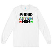 White autism awareness puzzle theme Long Sleeve Tee - CowhideDigitalArt