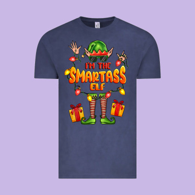 Im The Smartass Elf Vintage Tee Designed By Fadigitalartstudio