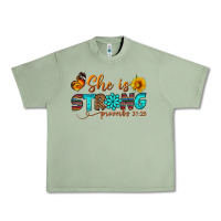 Oil Green she is strong Urban Heavy Tee - BundleAndBundleShop