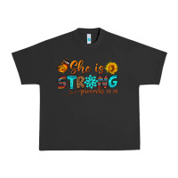 Pigment Black she is strong Urban Heavy Tee - BundleAndBundleShop