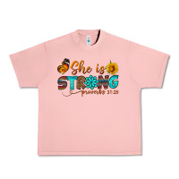 Salmon she is strong Urban Heavy Tee - BundleAndBundleShop