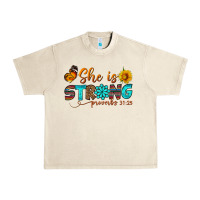 Sandshell she is strong Urban Heavy Tee - BundleAndBundleShop