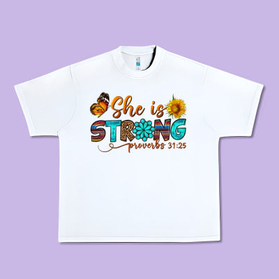 She Is Strong Urban Heavy Tee Designed By Bundleandbundleshop