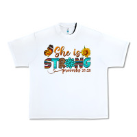 White she is strong Urban Heavy Tee - BundleAndBundleShop