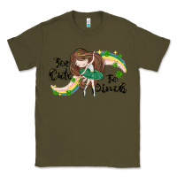 Army Green St. Patrick' Too cute to pinch Classic Tee - CowGirlArtShop