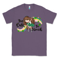 Lavender St. Patrick' Too cute to pinch Classic Tee - CowGirlArtShop