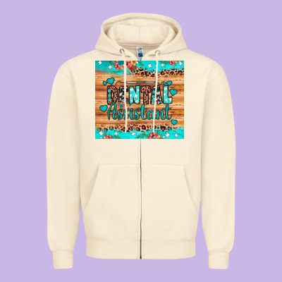 Dental Assistant Zipper Hoodie Designed By Jahusdesignshop