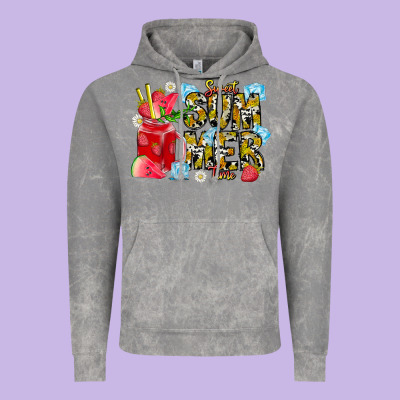 Sweet Summer Time Vintage Hoodie Designed By Cowhidedigitalart