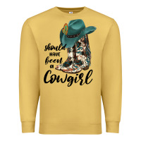 Antique Gold Should Have Been A Cowgirl Premium Sweatshirt - JahusDesignShop