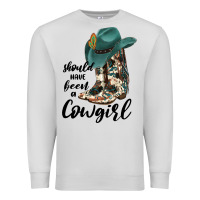 Dove Grey Should Have Been A Cowgirl Premium Sweatshirt - JahusDesignShop