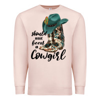 Pale Pink Should Have Been A Cowgirl Premium Sweatshirt - JahusDesignShop