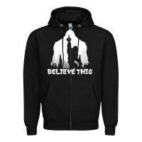 Black bigfoot t  shirt believe this t  shirt Zipper Hoodie - linhVisuals