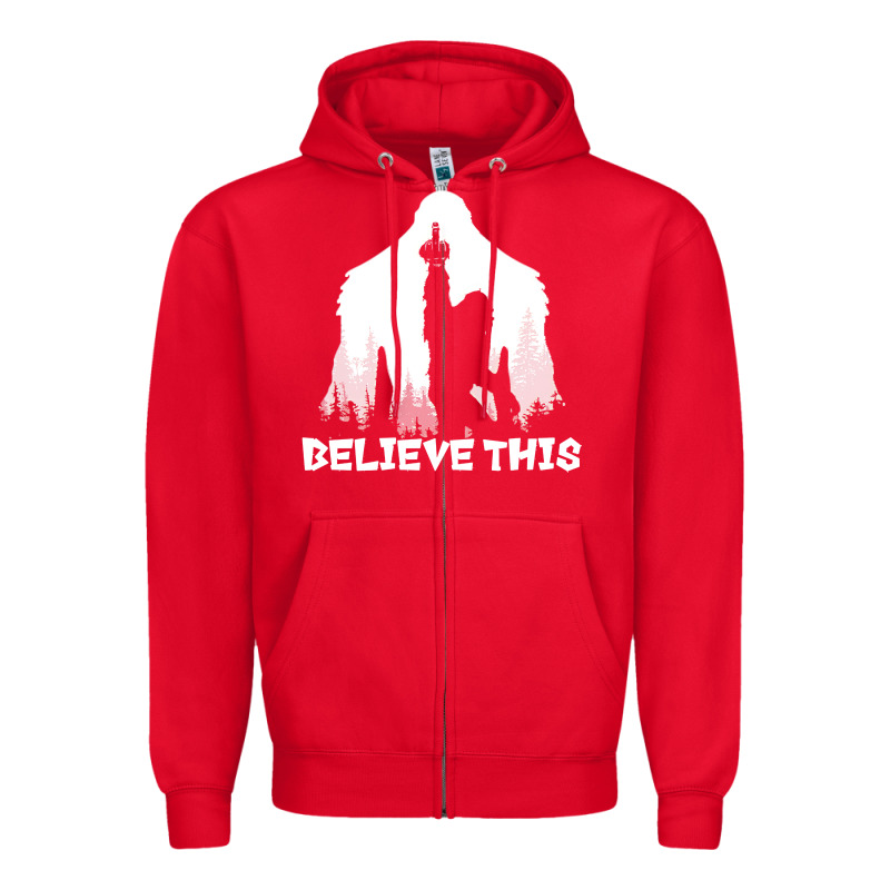 Bigfoot T  Shirt Believe This T  Shirt Zipper Hoodie by linhVisuals | Teevron