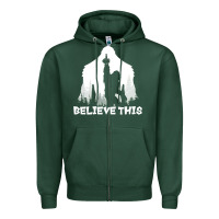 Sports Green bigfoot t  shirt believe this t  shirt Zipper Hoodie - linhVisuals