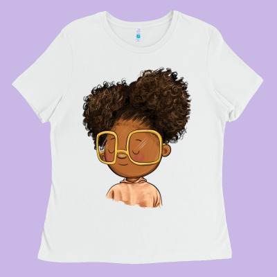 Black Girl Ladies Tee Designed By Fadigitalartstudio