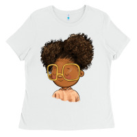 White black girl Ladies Tee - FaDigitalArtStudio